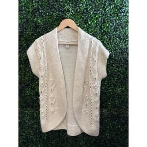 Neiman Marcus, Short Sleeve Open Front Cardigan Sweater, Women’s size S